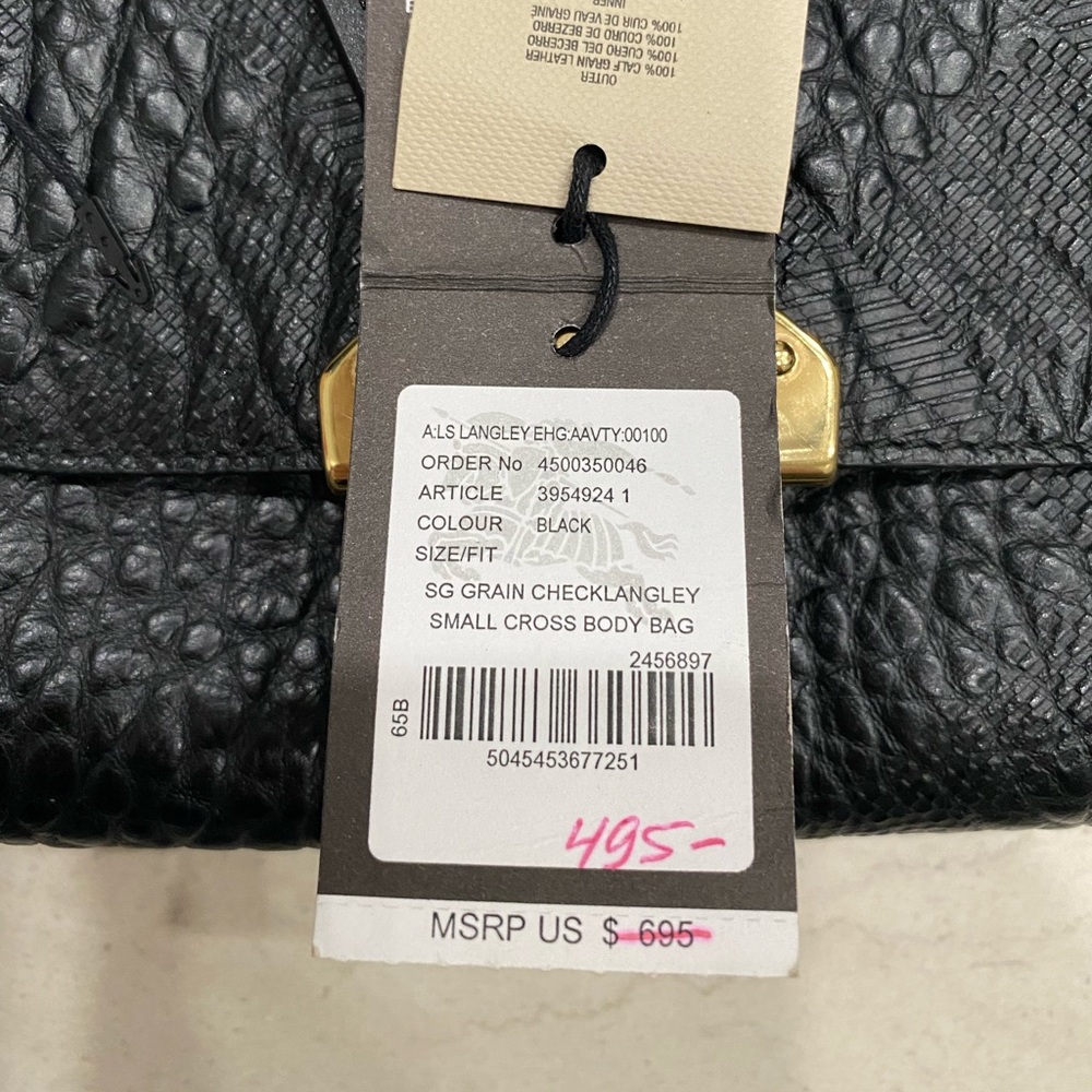 Small Black Burberry Cross Body Purse - Picture 11 of 11
